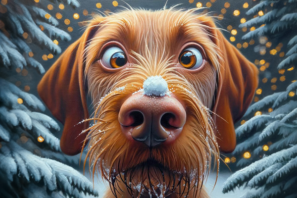 Assorted Wirehair Vizsla Christmas Card Pack - Choose Your Own With Multi Card Discounts!