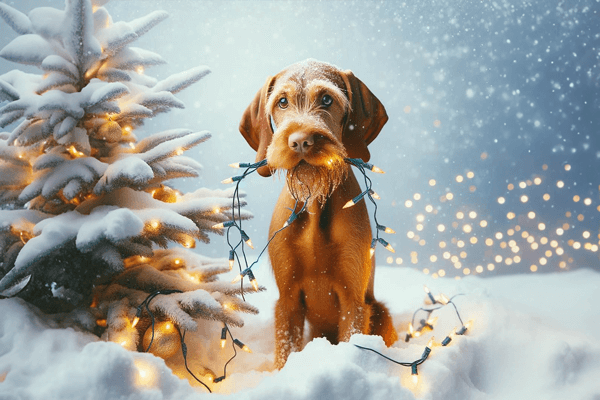 Assorted Wirehair Vizsla Christmas Card Pack - Choose Your Own With Multi Card Discounts!