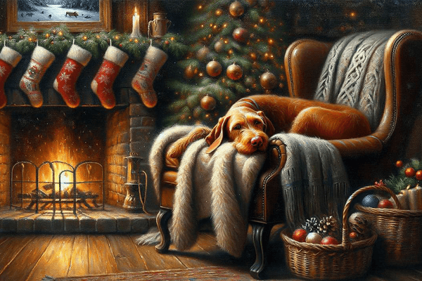 Assorted Wirehair Vizsla Christmas Card Pack - Choose Your Own With Multi Card Discounts!