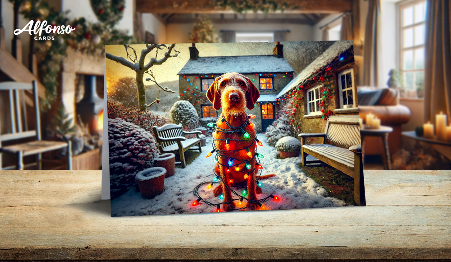 Assorted Wirehair Vizsla Christmas Card Pack - Choose Your Own With Multi Card Discounts!