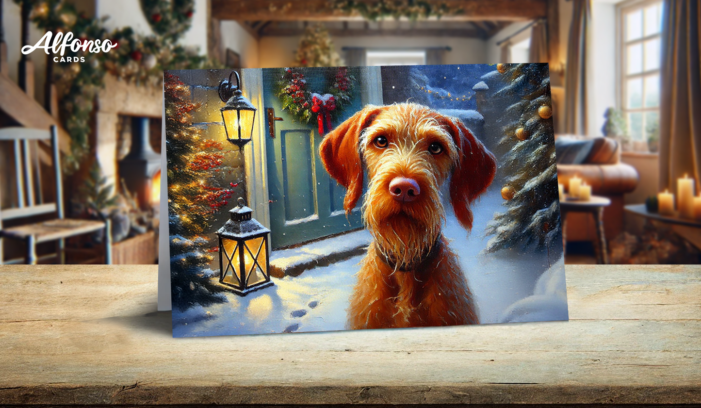 Assorted Wirehair Vizsla Christmas Card Pack - Choose Your Own With Multi Card Discounts!