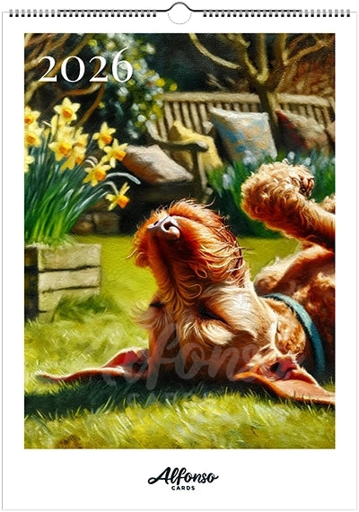 2026 Wire Hair Vizsla Calendar (A3) Spring Cover