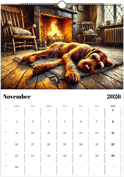 2026 Wire Hair Vizsla Wall Calendar (A3) Summer Cover
